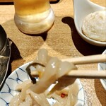 天ぷらめし 金子屋 - 烏賊の塩辛がコリコリ