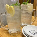 元祖仙台ひとくち餃子 あずま - あずまレモンサワー・メガサイズ