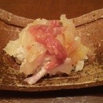 一品屋 - (二周年記念コース)桜鯛のお寿司鯛わたの塩辛乗せ