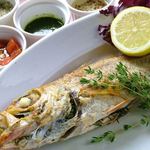 Oven-baked whole fresh fish arrived today