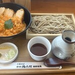 中村麺兵衛 - 料理写真:濃厚玉子の厚みかつ丼とそば　¥1090 そば大盛り+¥165