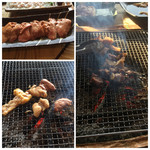 ろばたやき山ろく - プリプリのレバーはそのままでもいけそうです(^^)
      鶏皮の弾力はスゴい、噛み締めて幸せ〜(￣ー￣)