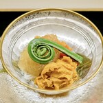 道人 - ワタリガニ、ムラサキウニ、土佐酢のジュレ