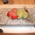 水葵 - フルーツの生キャラメルがけ。