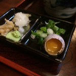 大村庵 - もりそばの薬味