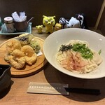 掌 - 料理写真:えびと野菜の天プラぶっかけ　1,400円(税込)
※うどん3玉　+100円にしました