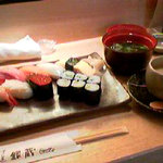 Sushiya Ginzou - お昼のセットメニュー\750