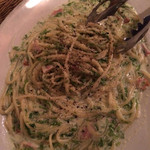 ピッツェリア メリプリンチペッサ - 青海苔とベーコンのクリームソース 中盛り