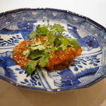 フルタ - 漁師　村さんの徳島産ボラ　四川風ソース　シャンツァイを添えて