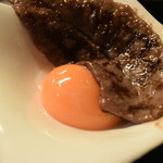 京松蘭 - ●卵黄をかけ混ぜて食べると、至福♪