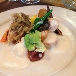 楽の蔵　レストランChez tomo. - メインディッシュ魚(長崎産まとう鯛＆アラ) 2015.3.7