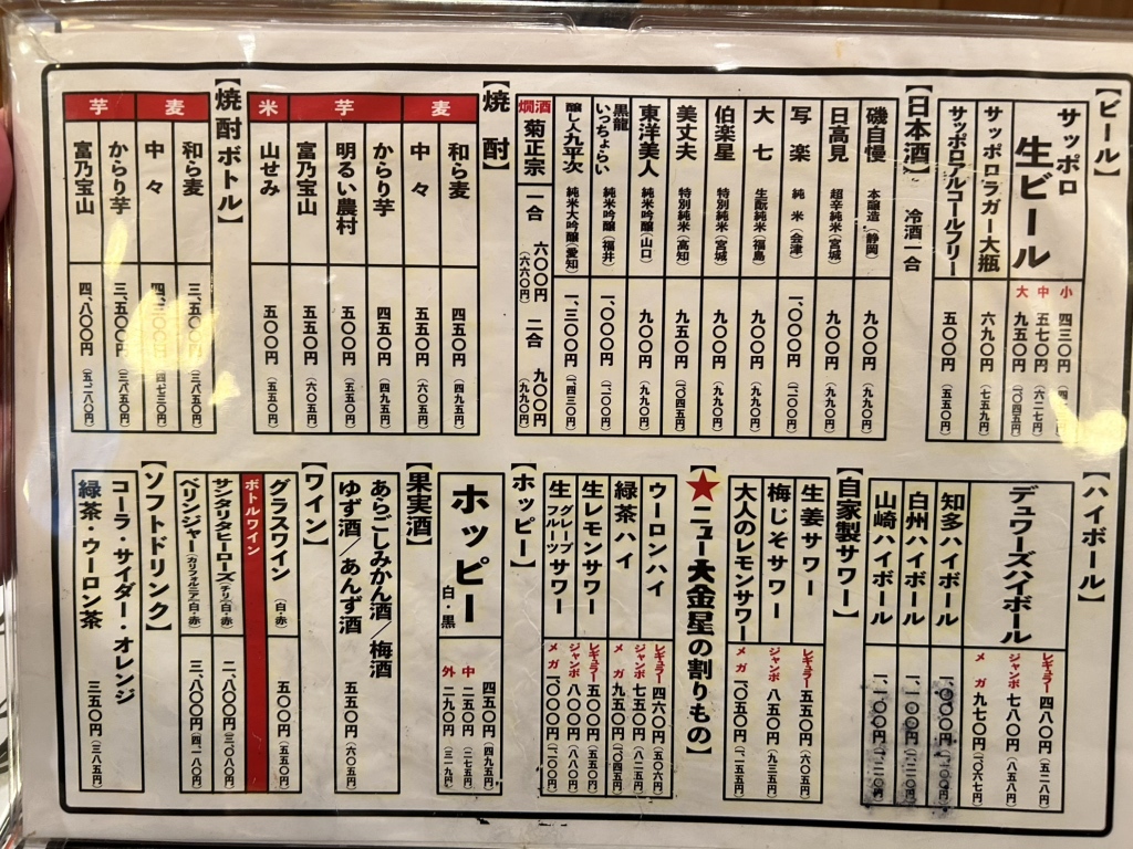 メニュー写真 : ニュー大金星 - 人形町/居酒屋 | 食べログ