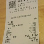 無添くら寿司 - レシート(2015.02.13)