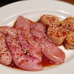 天城黒豚の店 橋本ホルモン - コブクロ、てっぽう