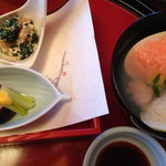 心割烹 さわだ - 前菜と蛤のお吸い物 丁寧なお出汁の味でした