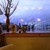 レストラン リバービュー - 内観写真:レストランから望むテラス席と日没前の宍道湖