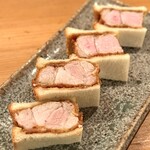 晩酌と晩御飯 ちょうつがひ - ・米沢豚一番育ち カツサンド ハーフ 968円/税込