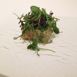 カンテサンス - ポワロー雲丹、ホロ葱、コンテチーズ、クルトンも合わせて✭