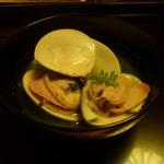 昇月 - 汁椀：はまぐりの生海苔の吸物