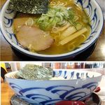 来楽軒 - 醤油にタマゴトッピング。手もみラーメン来楽軒(愛知県みよし市)食彩品館.jp撮影