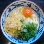 丸亀製麺 - 釜玉うどん350円(2015.2)