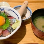 いまがわ食堂 - 生鯖丼+味噌汁セット　生臭いもの好きなほうなんですがちょっとスギル印象。松輪なんかに比べたら破格なのでまぁありがたいですけど。他の火を通したメニューを試してみたいです。この日は9時半でまだ開店していませんでした。そういう日もあるのかな？