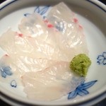 茶屋 青柳 - 名物 鯛胡麻茶漬け(2381円)・鯛の刺身を…