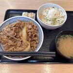 吉野家 - 料理写真:牛丼大盛りポテサラセット、990えん