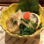Nishinippori Sakaba Kushimaru - 季節のおすすめ　炙りエンガワポン酢