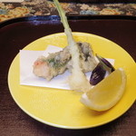 日本料理たけはし - 天麩羅（鱚、野蒜他）