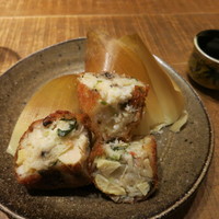 黒尊 - 山芋、筍やずわいがにの揚げ物