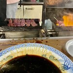 石田屋 - 肝・心臓 の焼き中