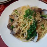 トラットリア ステッラ - アサリと菜の花のアーリオオーリオ（塩味）