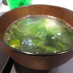 フランボワーズ - 豆苗・わかめ・豆腐の中華風スープ