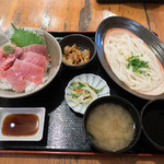 うどん工房漁師小屋 - 本日の日替り定食＋（小）ざるうどん