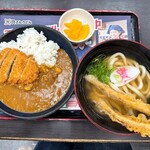 資さんうどん - 料理写真:ミニ豚カツカレーとミニごぼ天うどんのセット