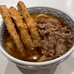 どんどん - 料理写真:肉ごぼう天うどん 690円