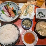 すし屋 銀蔵 - 天ぷら刺身定食1,380円