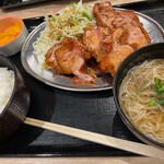 小樽なると屋　 - 料理写真:青南蛮ザンギ定食 ミニ鶏素麺に変更