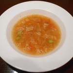 阪南洋風食堂クゥクゥ - お誕生日コース　スープコンソメとトマト