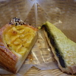 アルティジャーノ - 左からスイートポテト、タルト生地（大納言）