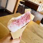 パンケーキ＋カフェラテ - さくら餅クレープ
