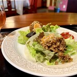中国料理 天真 - お野菜と自家製豚ひき肉のタコス風
