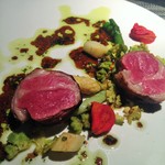 エクアトゥール - （2015.3） 仔羊のプランチャ焼き　ヴィネグレット・エルブ