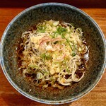 蕎麦 ろうじな - 冷やしたぬき（あげ玉）