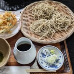手打蕎麦相州 昭庵 - 料理写真:桜海老天ざる、麺大盛
