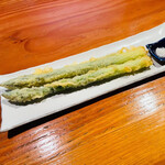 うまい登米っこ 欒や！ - アスパラ天ぷら
