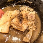 是・空 - 大 つけ麺 ＋ トッピング 味付玉子