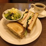 珈琲館 - 料理写真:ミックスサンドセット1250円
