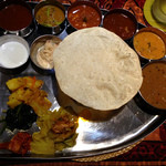 南國堂 - インド定食1,400円　上から画像